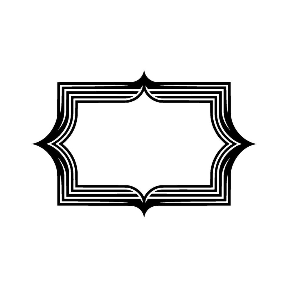 Geometric Deco Frame, Minimalist, Elegant Border, Invitation vector