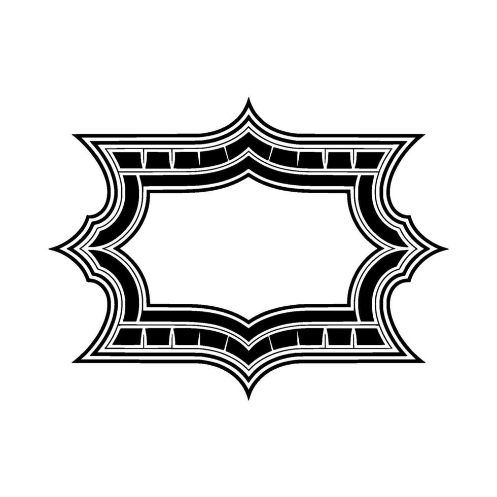 Geometric Deco Frame, Elegant Border, Vintage, Ornament vector