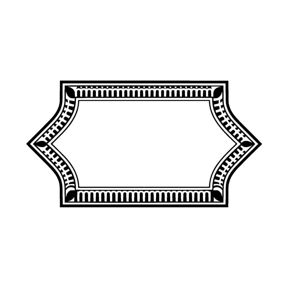 Art Deco Ornament Border, Elegant Geometric vector
