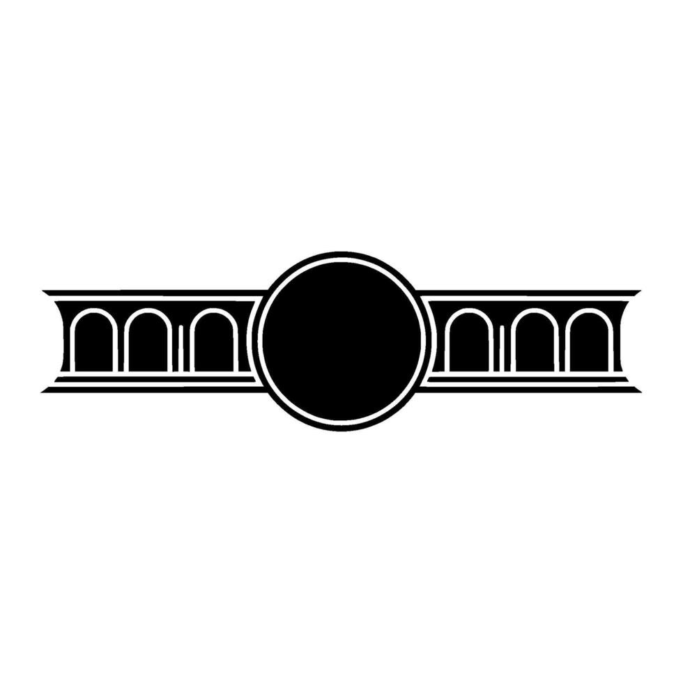 Art Deco Moon Silhouette, Geometric, Minimalist vector