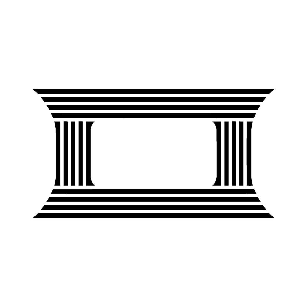 Geometric Frame, Classical Echo, Minimalist vector