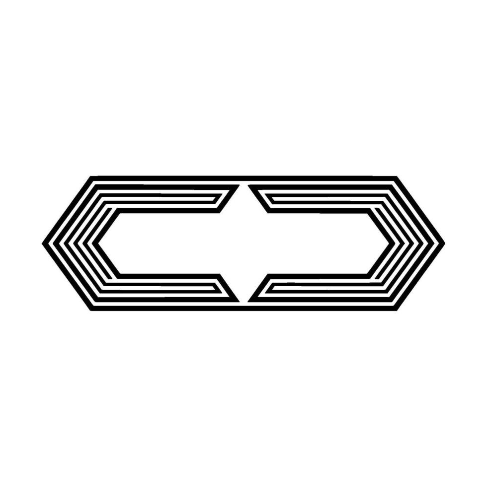 Geometric Arrowhead, Minimalist, Modern, Arrow vector