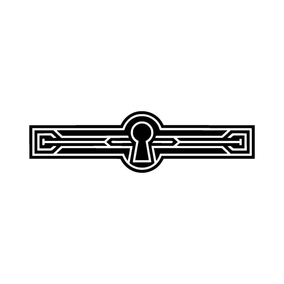 Art Deco Keyhole Ornament, Geometric - Art deco vector