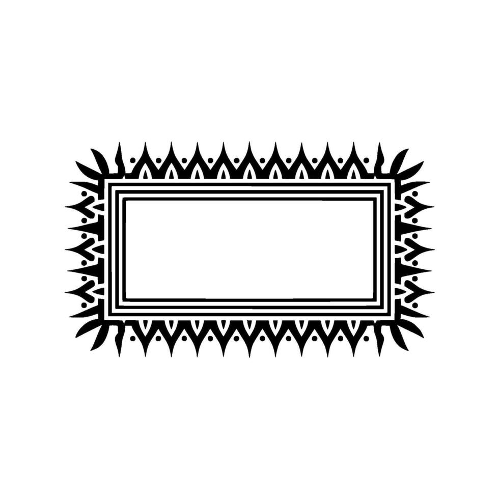 Intricate Tribal Frame, Elegant, Minimalist Background vector