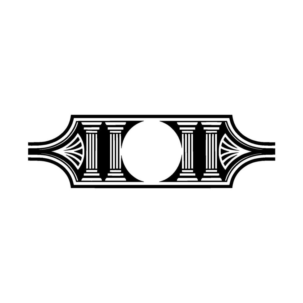 Art Deco Geometric Ornament, Minimalist - Symmetry vector