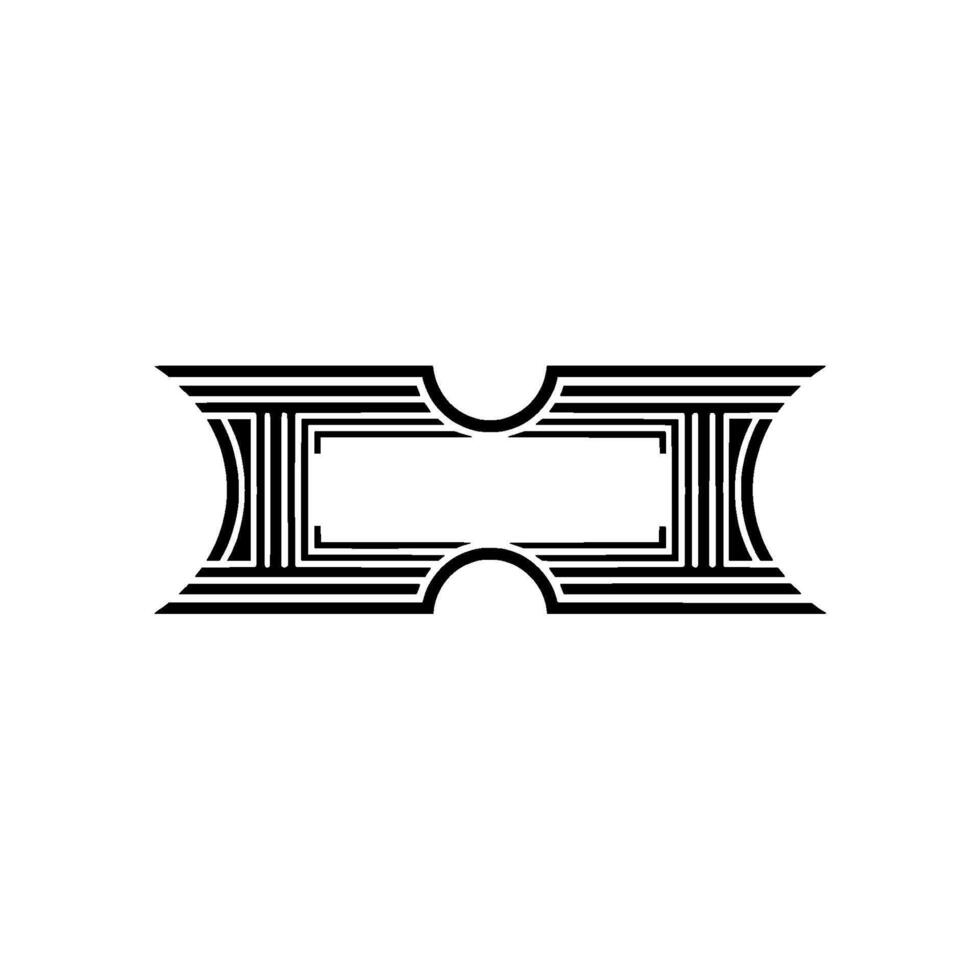 Geometric Deco Emblem, Streamlined vector