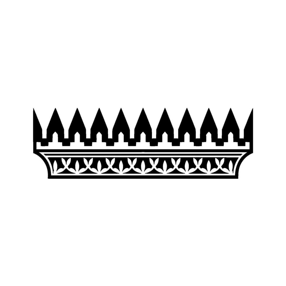 Geometric Crown Motif, Minimalist vector