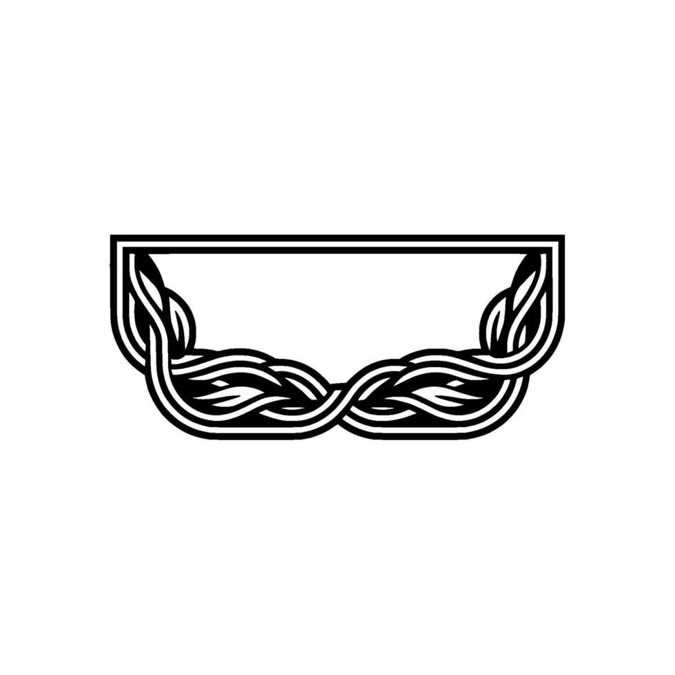 Intricate Celtic Knot Frame, Minimalist vector