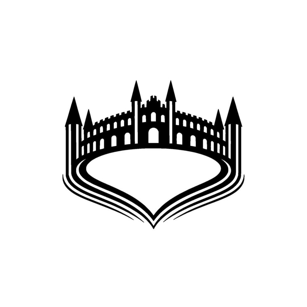Regal Fortress Silhouette, Symbolic of Strength and Legacy vector