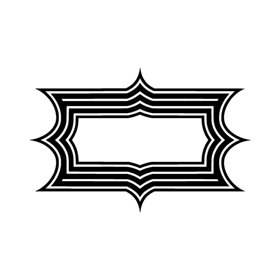Geometric Deco Frame, Minimalist, Elegant Outline - Minimalism vector