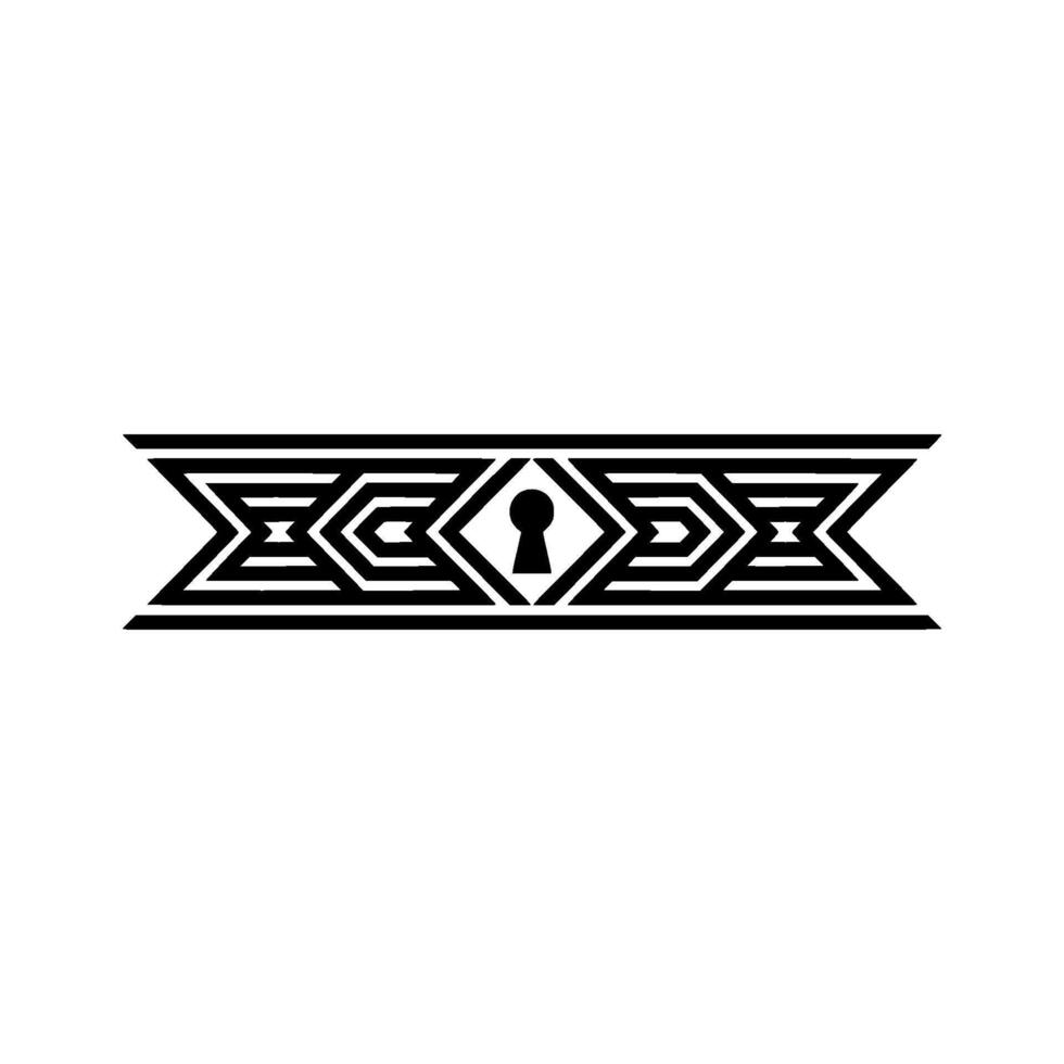 Geometric Key Motif, Minimalist, Shadowed Texture vector