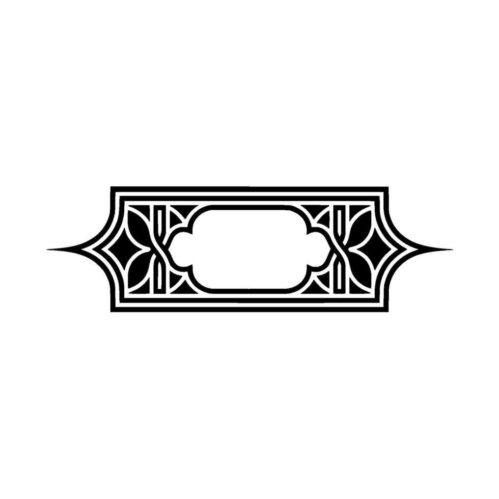 Art Deco Ornament, Elegant Border, Vintage Element, Pattern vector