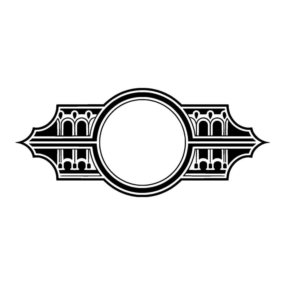 Gothic Ornament Border, Vintage Element vector
