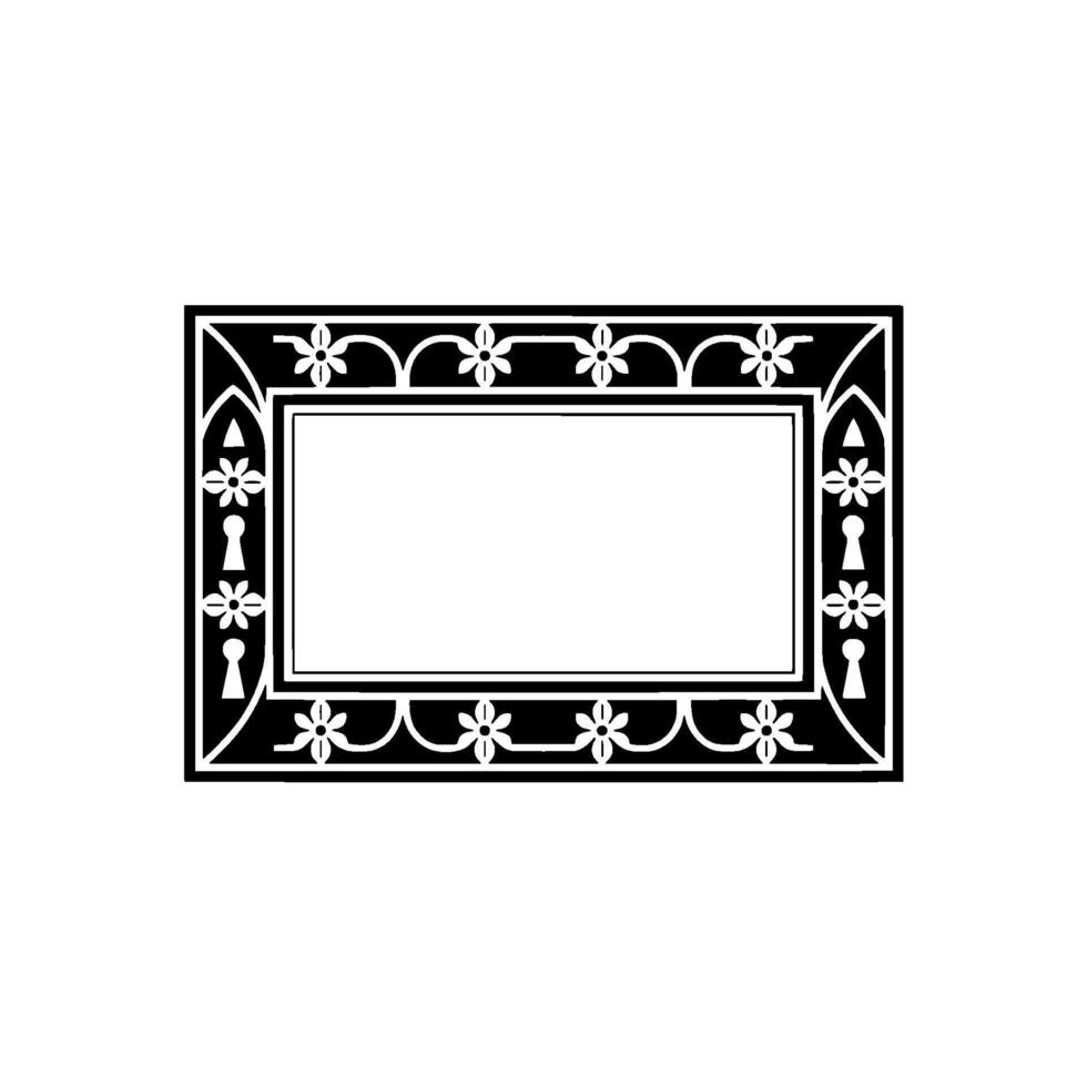 Gothic Frame, Intricate Ornamentation, Vintage vector
