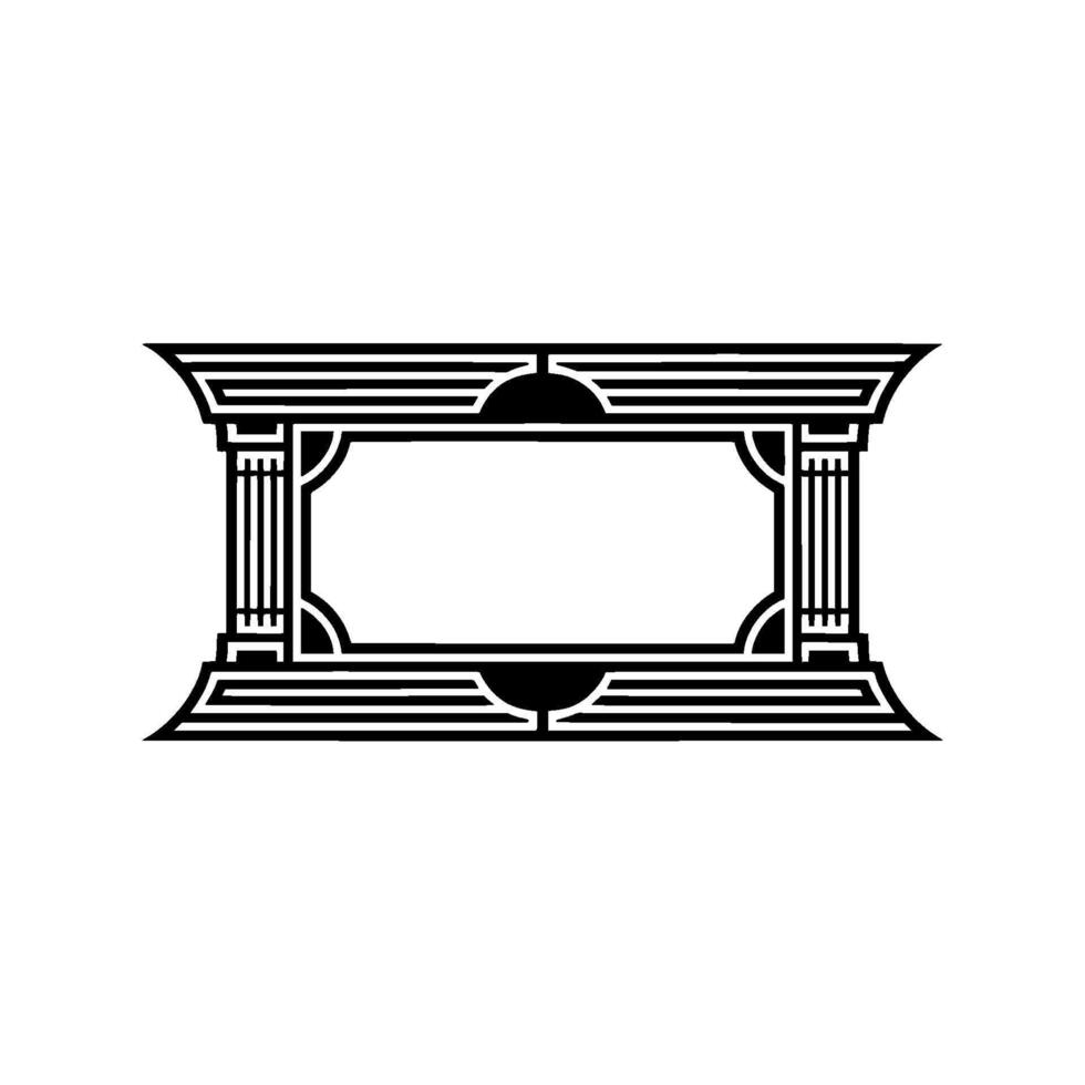 Art Deco Frame, Geometric Ornamentation, Vintage, Minimalist vector