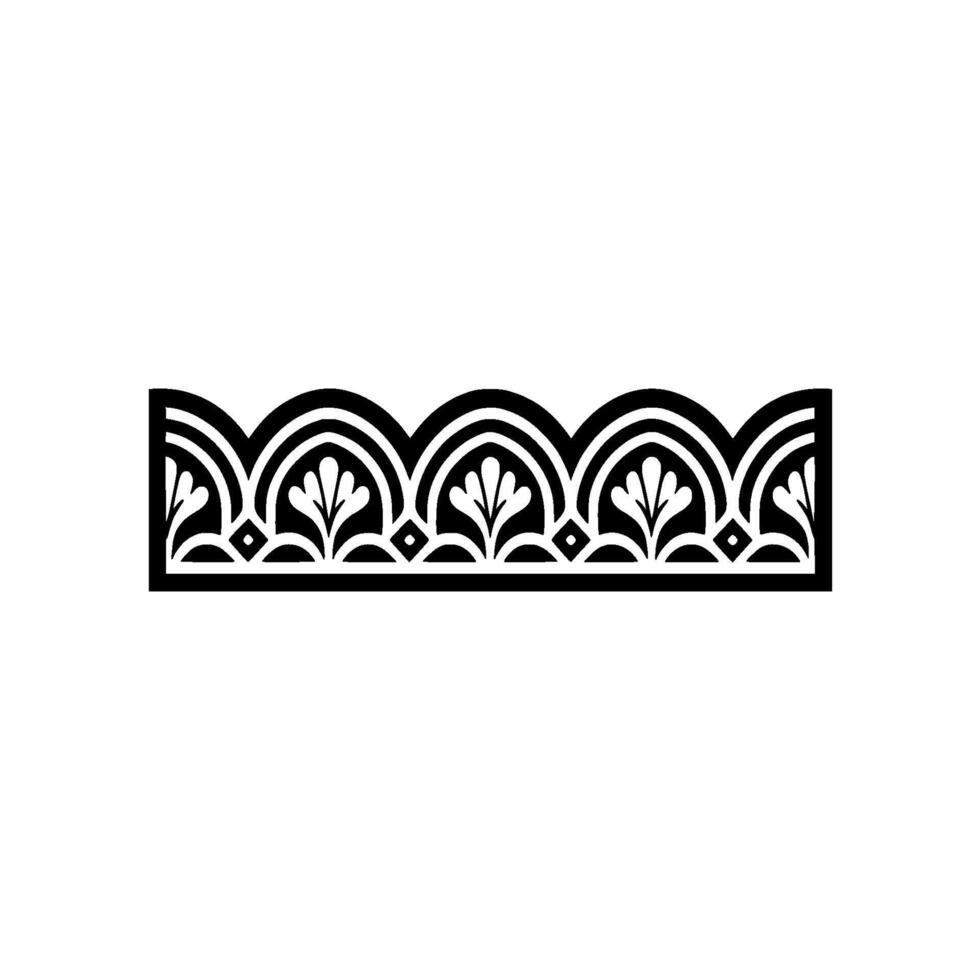 Intricate Black Border, Moorish, Decorative Element vector