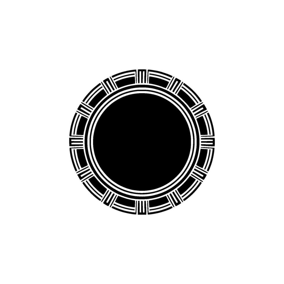 Geometric Portal, Minimalist, Circular Emblem vector