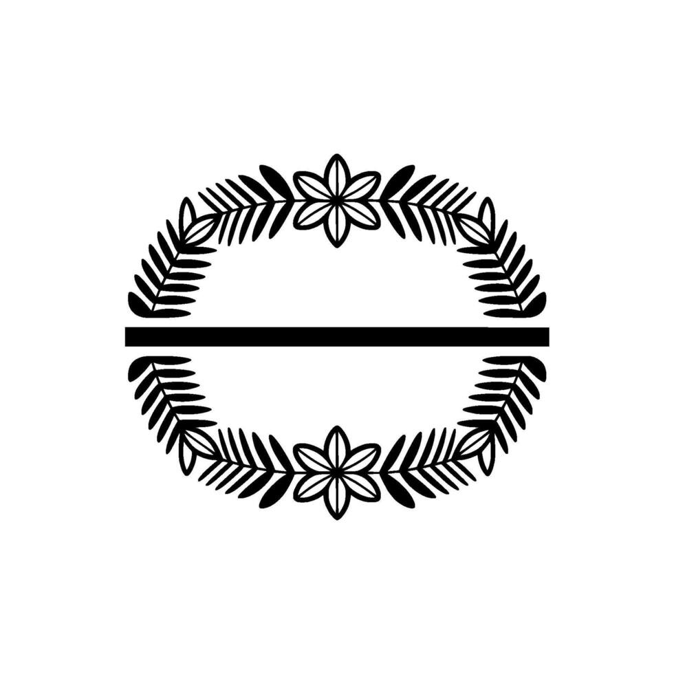 Elegant Floral Divider, Minimalist vector