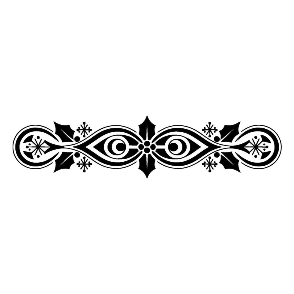 Elegant Black Ornamental Divider, Vintage, Ornament vector