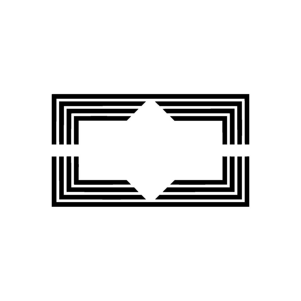 Geometric Frame, Minimalist, Modern Abstract - Minimalism vector