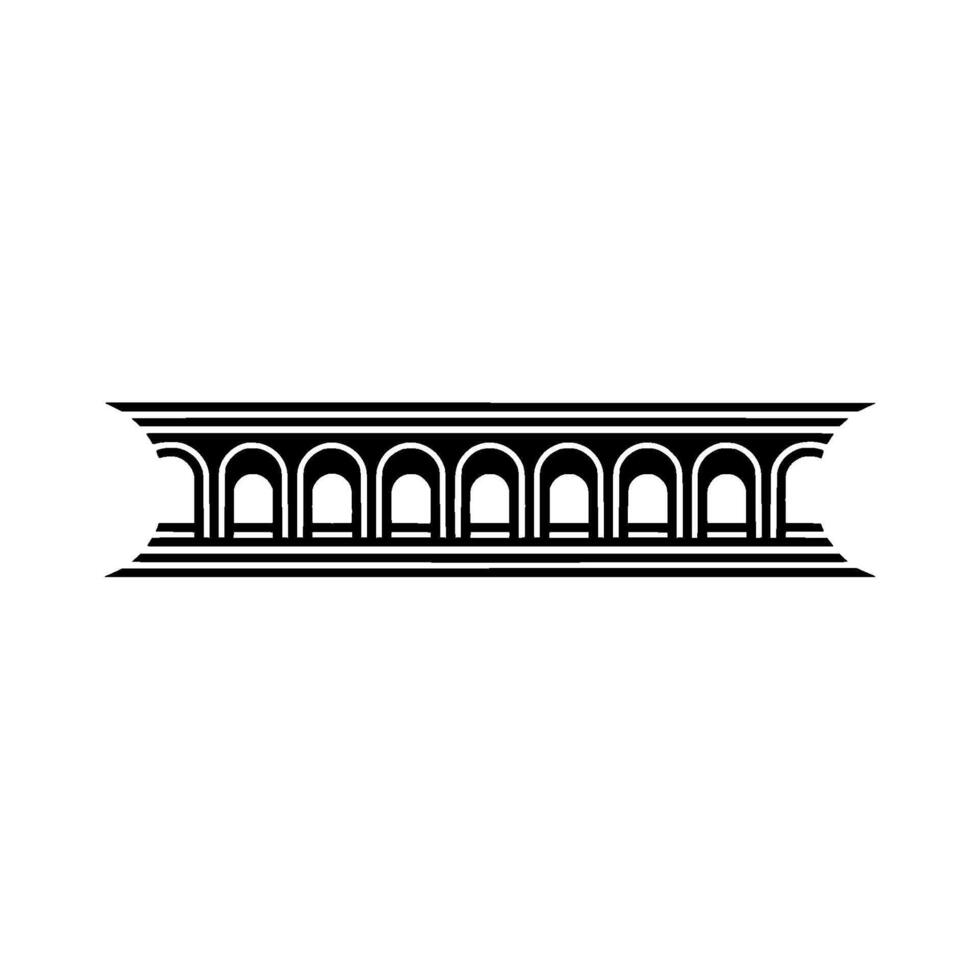 Art Deco Architectural Ornament, Geometric, Line vector