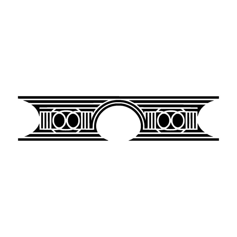 Art Deco Archway Ornament, Geometric - Symmetry vector