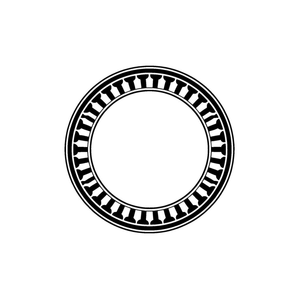 Geometric Circle Frame, Minimalist, Elegant Border, Outline vector