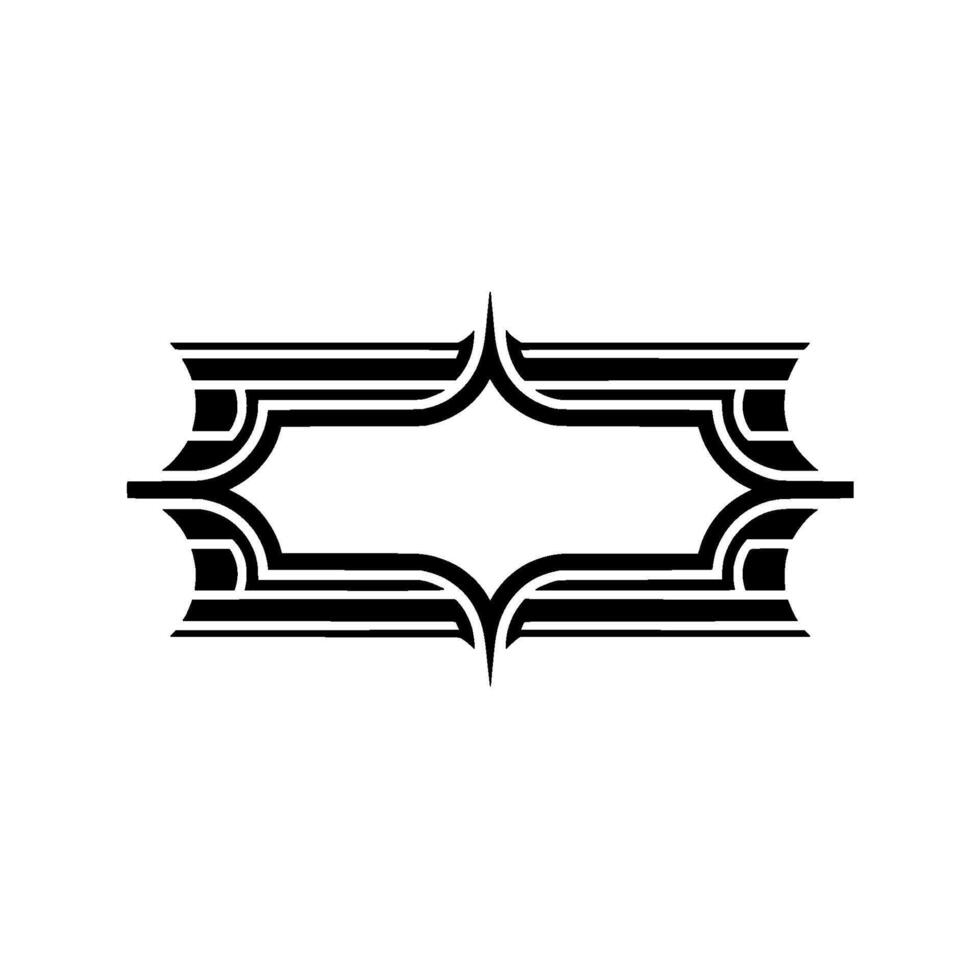 Geometric Deco Frame, Minimalist, Ornamentation vector