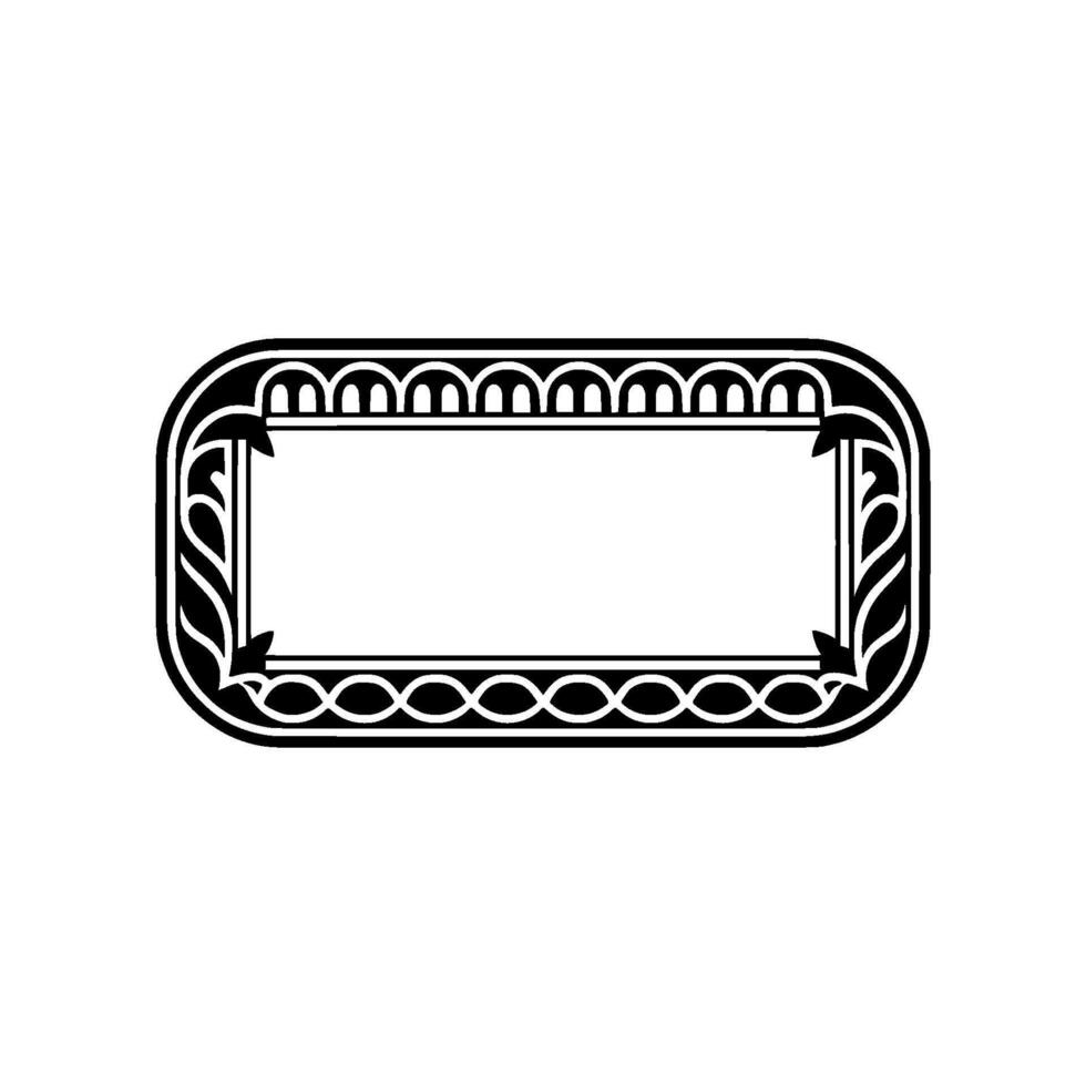 Art Deco Frame, Elegant Ornament, Minimalist vector