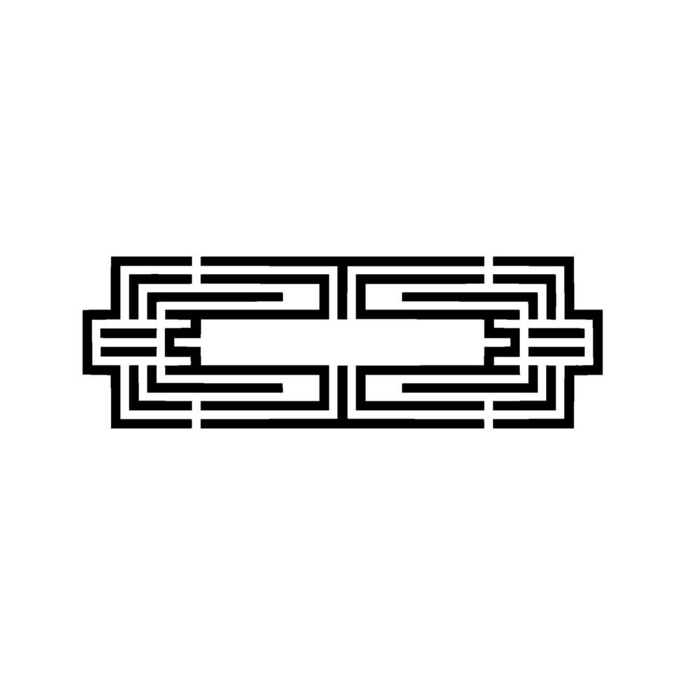 Geometric Maze, Minimalist, Abstract Pattern vector