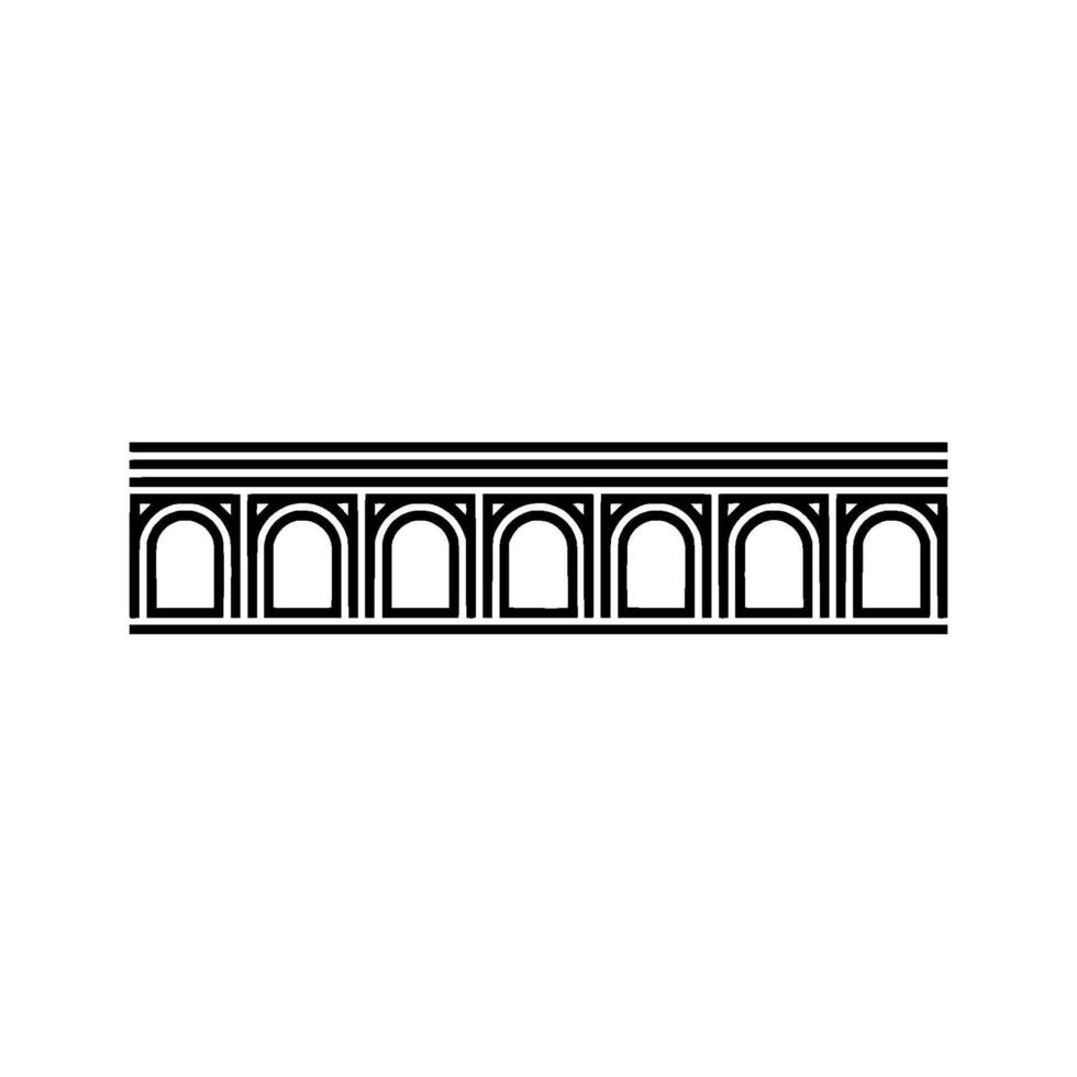 Geometric Deco Border, Minimalist, Elegant Pattern, Vintage vector