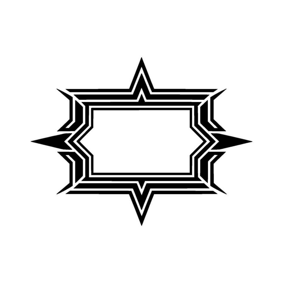 Geometric Starburst Emblem, Minimalist - Star vector