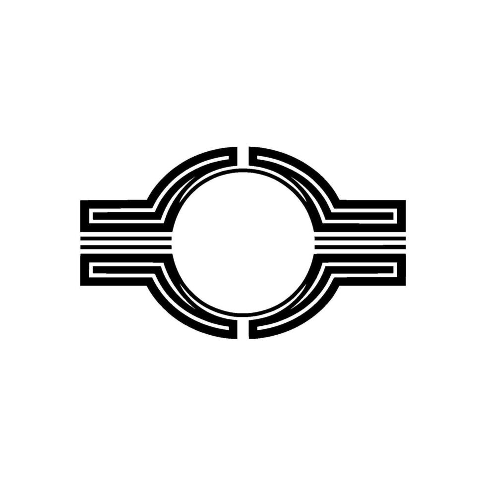 Geometric Circle Emblem, Minimalist, Modern - Abstract vector