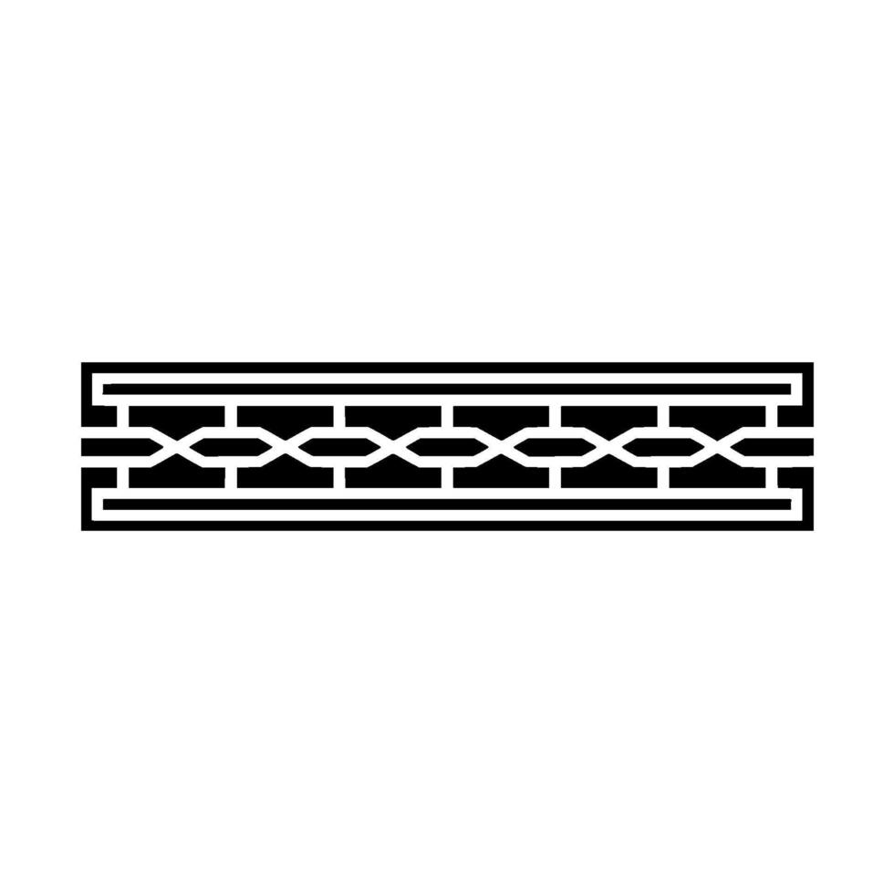 Geometric Border, Minimalist, Black and White Pattern vector