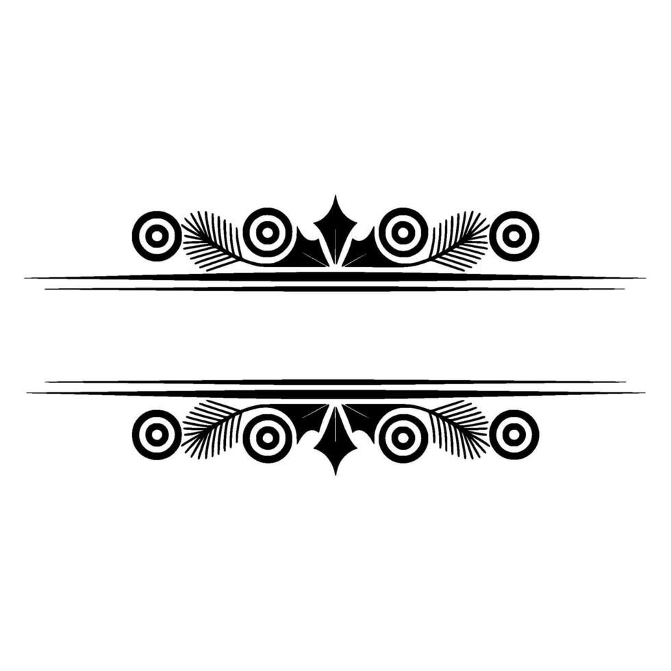Geometric Tribal Divider, Vintage Style vector