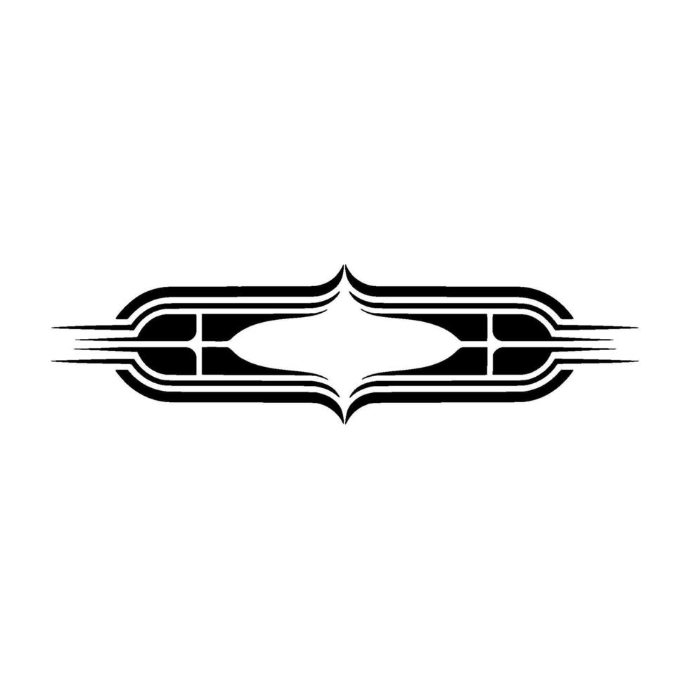 Geometric Deco Ornament, Streamlined Elegance vector