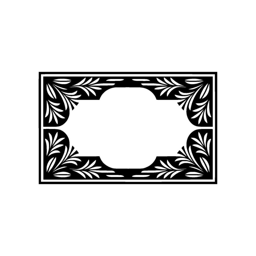 Elegant Botanical Frame, Vintage, Minimalist Composition vector