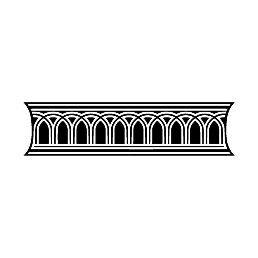 Ornate Archway Border, Vintage Element vector