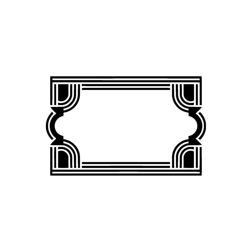 Art Deco Frame, Geometric Elegance, Minimalist - Retro vector