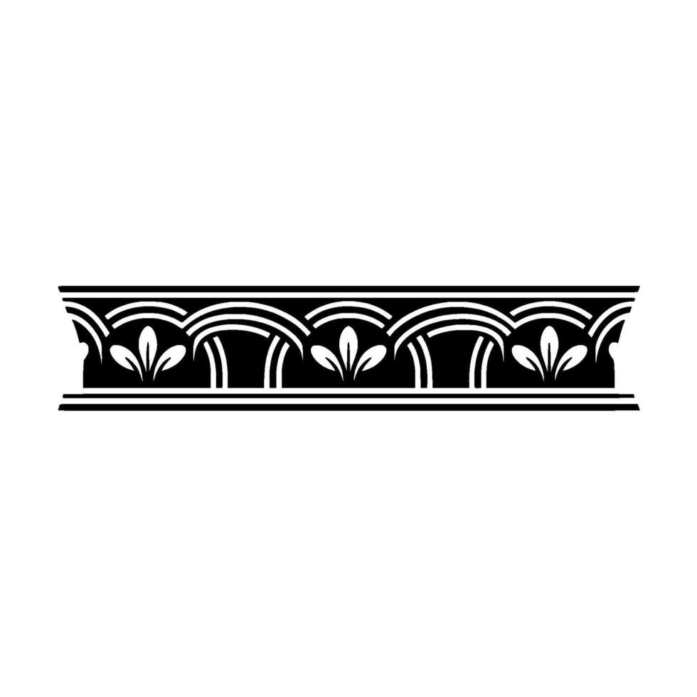 Art Deco Decorative Border, Elegant Ornamentation, Ornament vector