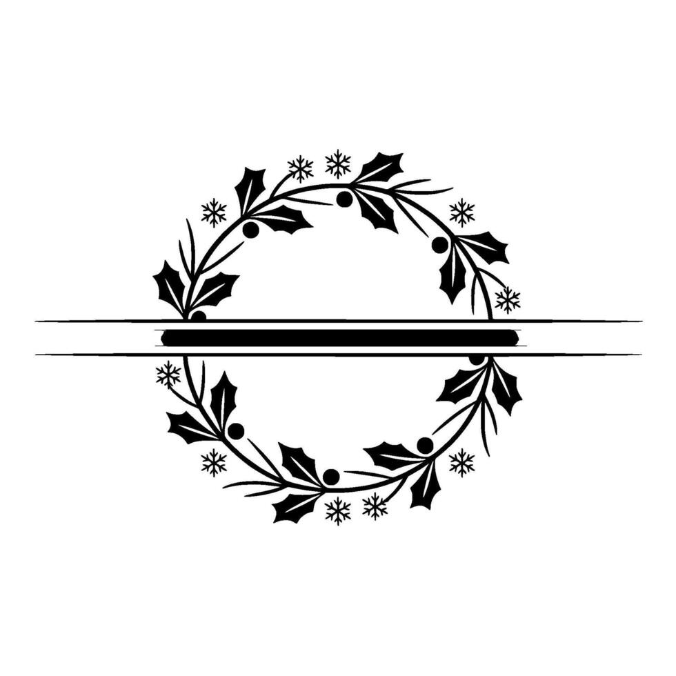 Minimalist Winter Wreath Balance Festive Elegance vector