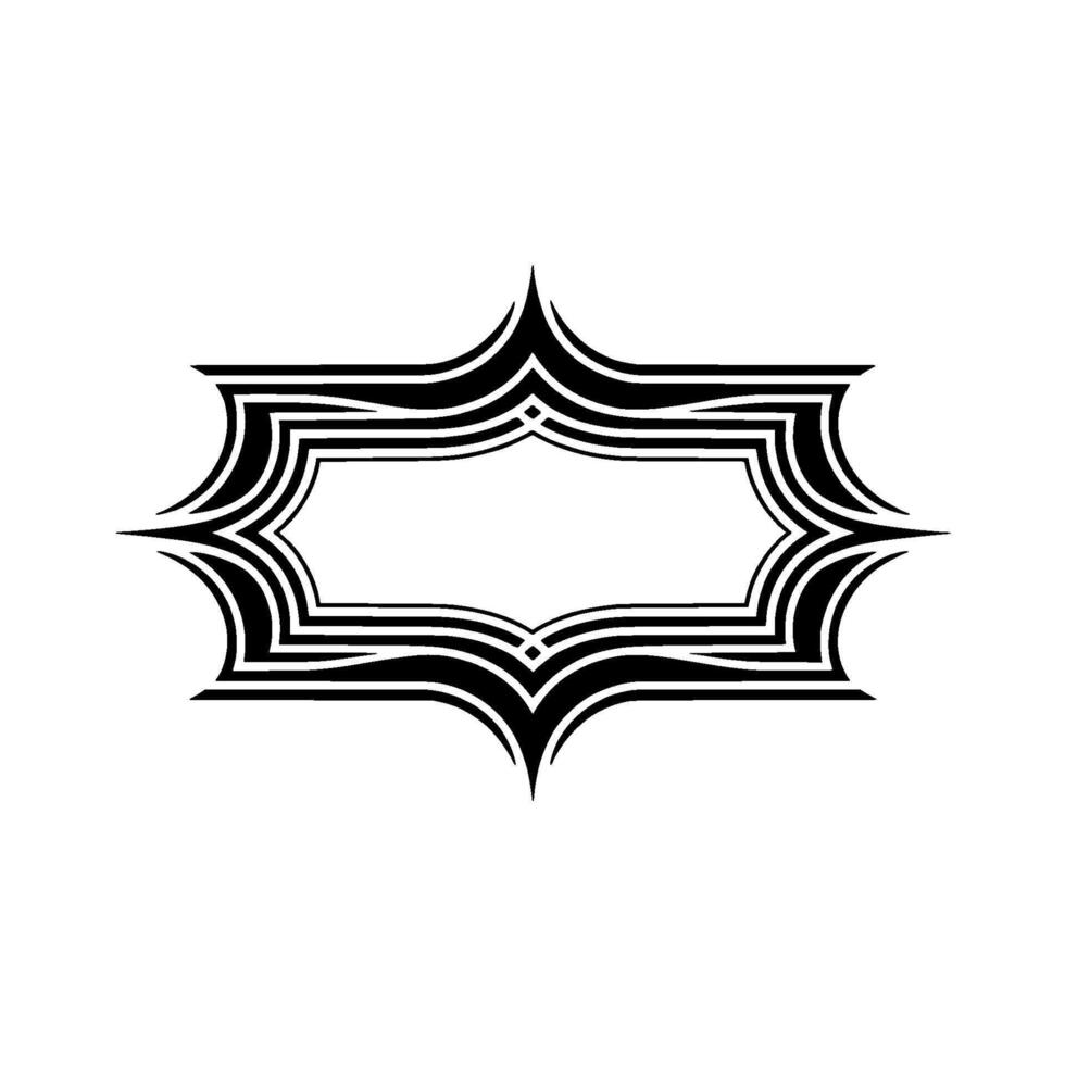 Geometric Tribal Frame, Minimalist - Abstract vector