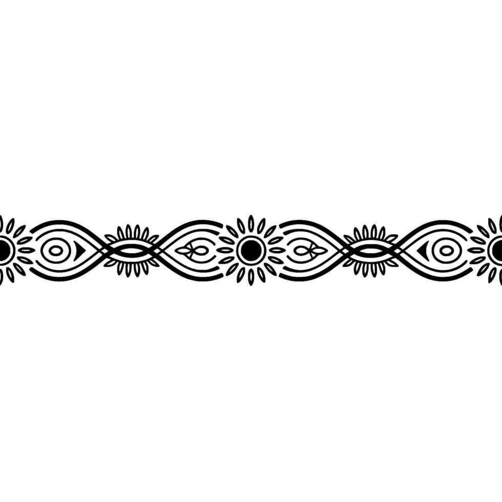 Intricate Celtic Border, Stylized Floral, Ornamental vector