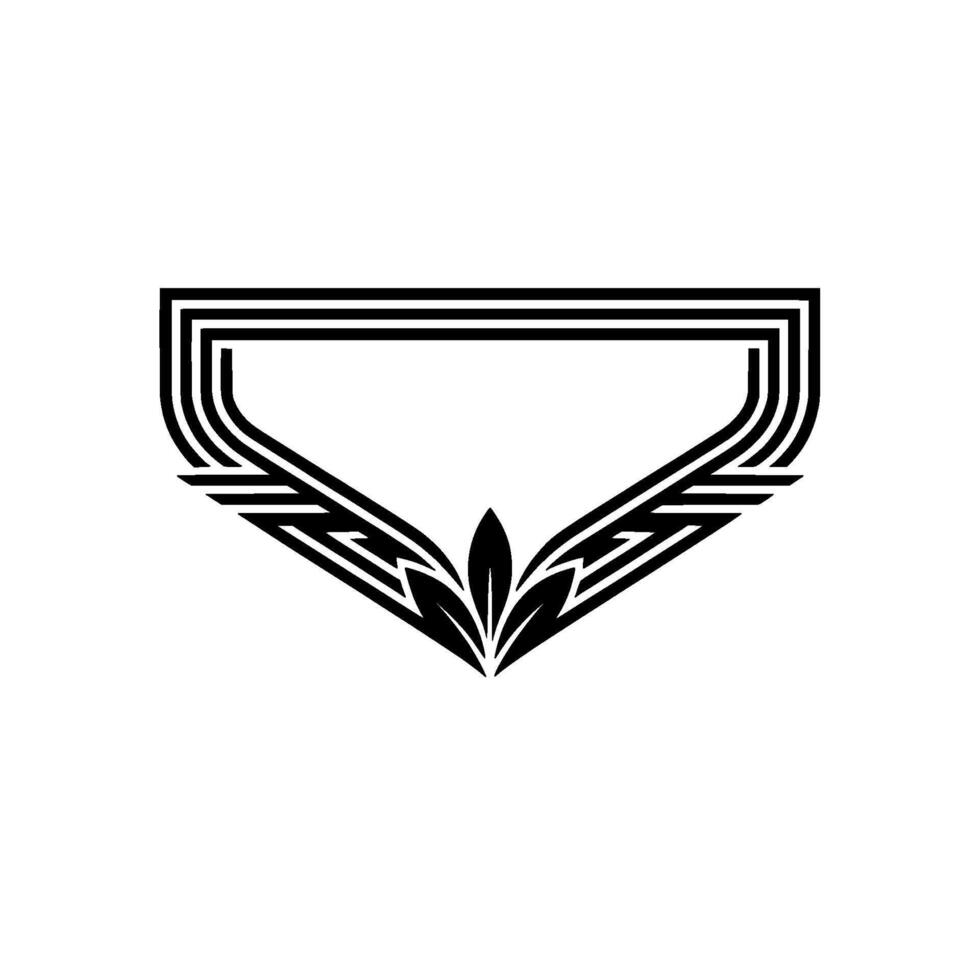 Geometric Deco Emblem, Vintage Style, Minimalist, Triangle vector