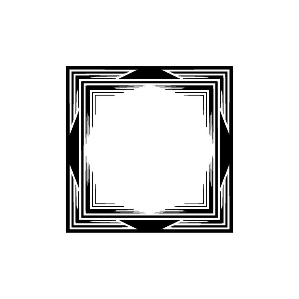 Geometric Deco Frame, Minimalist , Negative Space, Square vector