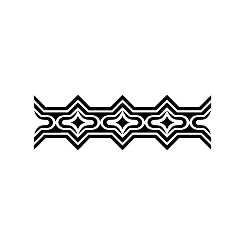 Geometric Tribal Border, Minimalist - Line vector