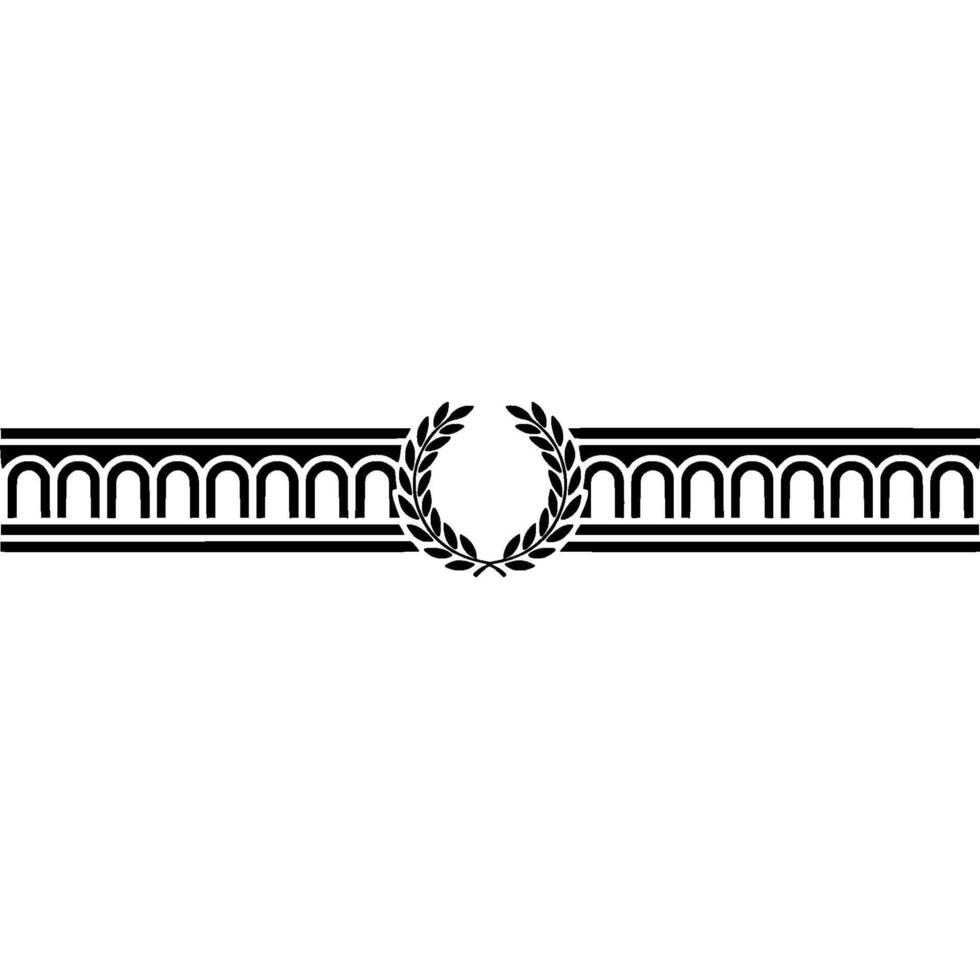 Elegant Classical Border, Laurel Wreath Division vector