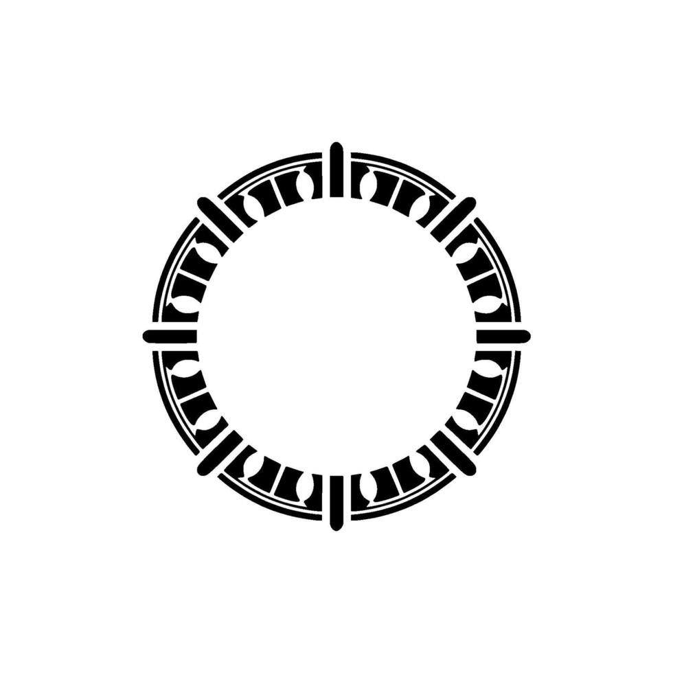 Geometric Circle Frame, Minimalist, Abstract Pattern, Modern vector