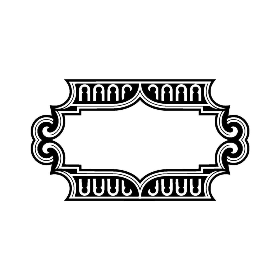 Art Deco Frame, Elegant Ornament, Vintage Border, Decorative Element vector
