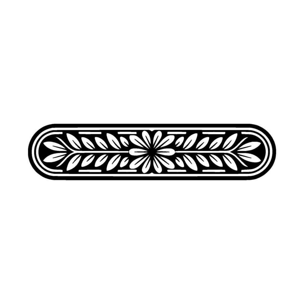 Elegant Botanical Ornament, Minimalist vector